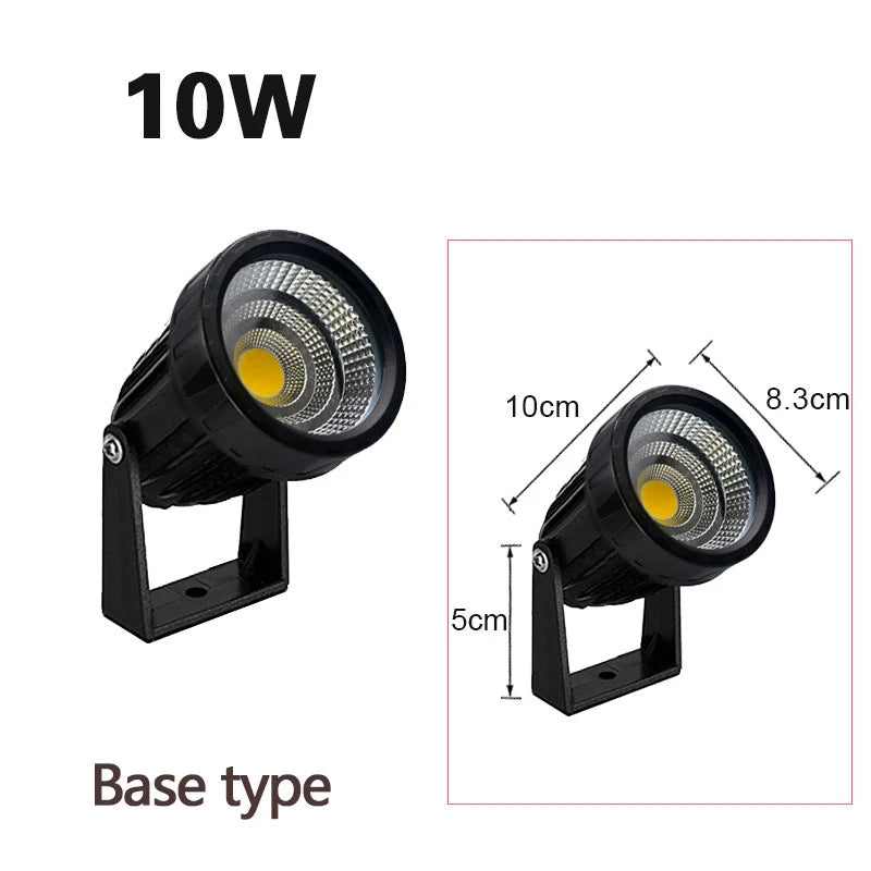 Garten-Erdspießstrahler – COB-LED 5 W bis 15 W – IP65-wasserdichter Strahler für Bäume, Büsche und Landschaftsbeleuchtung (AC/DC-Optionen)