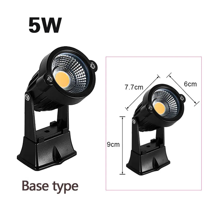 Garten-Erdspießstrahler – COB-LED 5 W bis 15 W – IP65-wasserdichter Strahler für Bäume, Büsche und Landschaftsbeleuchtung (AC/DC-Optionen)