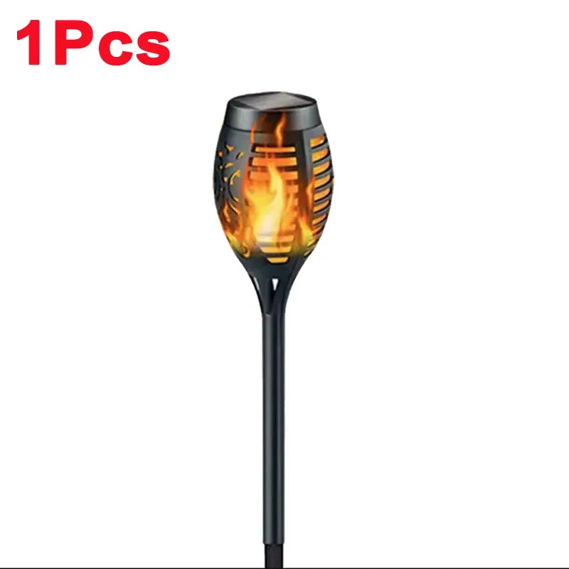 Solar-Fackellichter mit flackernder Flamme – IP45-wasserdicht für eine gemütliche, einladende Atmosphäre im Garten oder auf der Terrasse (1–12er-Pack)