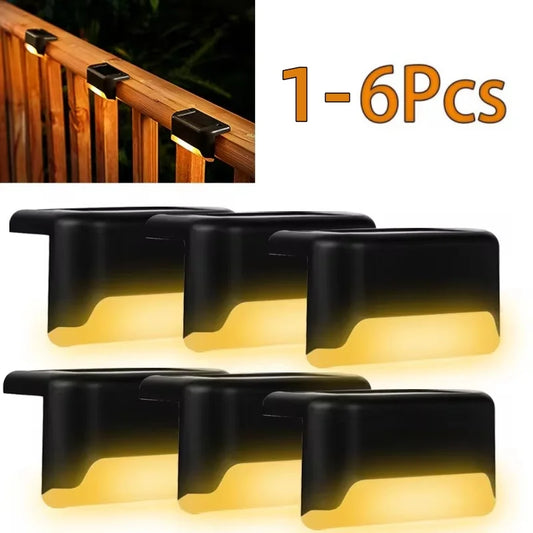 Solar LED Deck Lights – IP65 Waterproof for Stairs, Fence, Patio, Yard & Pathway (1–6 Pcs)